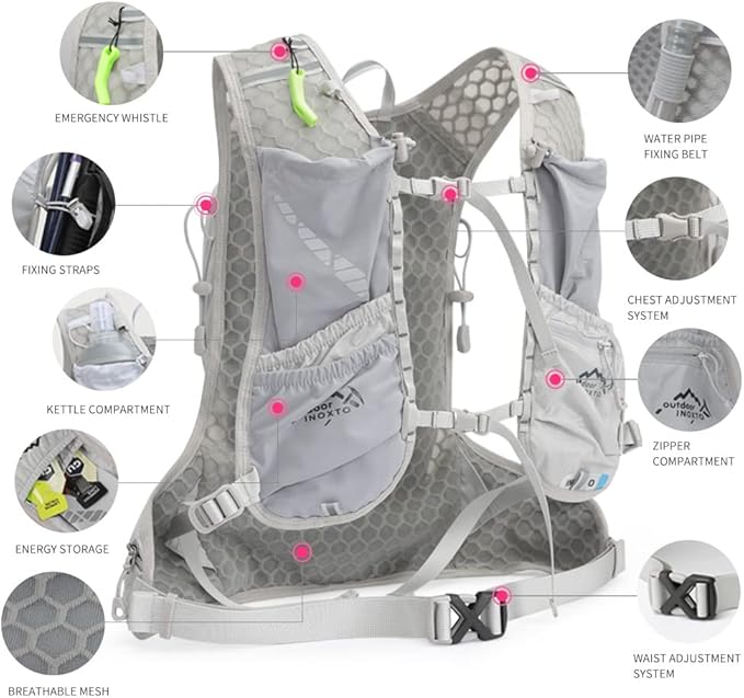 Running Hydration Vest for Men Women Water Backpack for Running 3L Running Hydration Pack for Trail Running Marathon Race Hiking