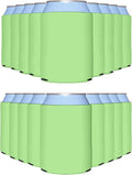 PartyPrints 1000 Pack Pistachio Blank Can Cooler Sleeves, Customizable Bulk Can Coolers, Extra-Thick Collapsible Drink Insulator Sleeve, Beer Can Coolers for Party Beverages
