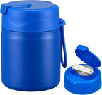 17oz Soup Thermo for Hot Food Kids,Insulated Food Jar with Spoon,Thermo Hot Food Lunch Container,Wide Mouth Leakproof Stainless Steel Lunch Box for School(Blue)