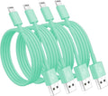 4 Pack [Apple MFi Certified] Apple Charging Cables 1ft, iPhone Chargers Lightning Cable 1 Foot, Fast iPhone Charging Cord for iPhone 14/14Pro/13/13Pro/12/11/11Pro/11Max/ X/XS/XR, ipad(Light Green)