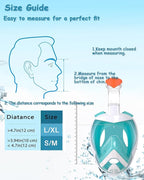 Flyboo Snorkel Mask,180°View Snorkelling Gear with Panoramic Full Face Design-Sports Camera Compatible Diving Mask with Anti-Fog and Anti-Leak Technology for Adults and Kids