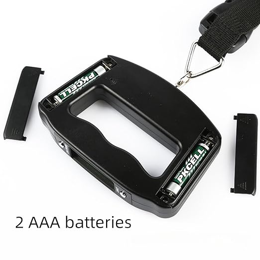 Portable Travel Luggage Electronic Scale, Digital LCD Hanging Box Weighing Scale 110 pounds/50 kilograms, Fishing, Luggage, Gifts (Hooks)