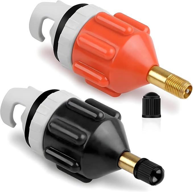 Paddle Board Pump Adapter,High‑Pressure Inflator Nozzle,Premium Inflatable Boat SUP Pump Adapter,Paddle Board Air Pump Adapter,Fits Kayaks,SUPs,Stand Up Paddle Board(Orange & Black)