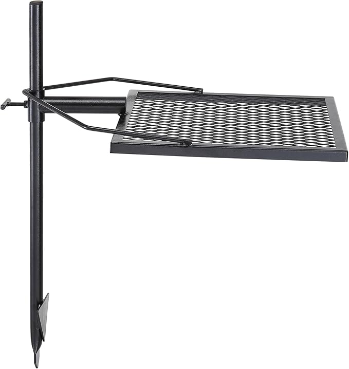 VEVOR Swivel Campfire Grill, Fire Pit Grill Grate over Fire Pits, Heavy Duty Steel Grill Grates, 360° Adjustable Open Fire Outdoor Cooking Equipment, Portable Camp Fire Racks for Camping Outdoor BBQ