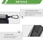 Portable Ultralight Travel Stool Camping Chair Fishing Stool - Gray Carbon Steel and Keychain, Handbag Style Pocket Foldable