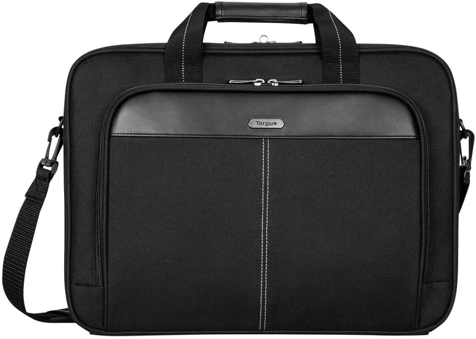 Targus Classic Slim Laptop Bag - Ergonomic Briefcase and Messenger Bag - Spacious Foam Padded for Laptops and Under