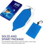 Mavogel Cotton Sleep Mask - Breathable Light Blocking Sleep Eye Mask, Soft Comfortable Night Sleeping Mask for Men Women, Eye Cover for Travel/Shift Work/Nap, Includes Travel Pouch (Cobalt Blue)