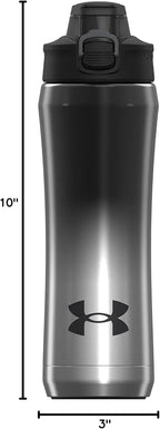 Under Armour 18oz Stainless Steel Water Bottle, Vacuum Insulated, Self Draining Protective Cap, Leak Proof, For Kids & Adults, All Sports, Gym