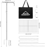 Stainless Steel Campfire Grill - Adjustable Height,360° Rotatable & Foldable Camp Fire Cooking Equipment,Heavy Duty Portable Outdoor Open Flame Grilling Rack for Camping