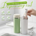 4 in 1 Travel Dispenser, 4 Pack 30ML Leak Proof Travel Bottles for Toiletries, Portable 4-in-1 Travel Dispenser Bottle Travel Refill Bottle for Shampoo Lotion Conditioner Cream (White+Green)