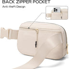 Gitus Belt Bag Fanny Pack Crossbody Bags with Initial Letter Patch Cute Stuff Birthday Gifts for Teenager Girls Trendy Preppy Stuff for Teen Girls(Beige-H)
