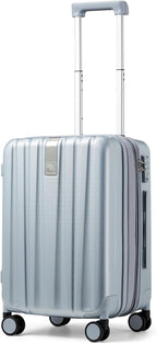 Hanke 20 Inch Expandable Carry on Luggage 22x14x9 Airline Approved Lightweight PC Hard Shell Suitcases with Wheels Travel Luggage Rolling Suitcase Travel Luggage Bag for Weekender(Gray)