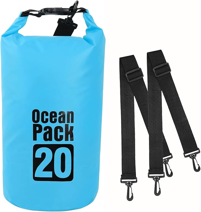 Dry Bag Waterproof Backpack 5L/10L/20L/30L Roll Top Waterproof Bag,Floating Dry bags for Kayaking,Swimming,Boating,Camping,Beach.