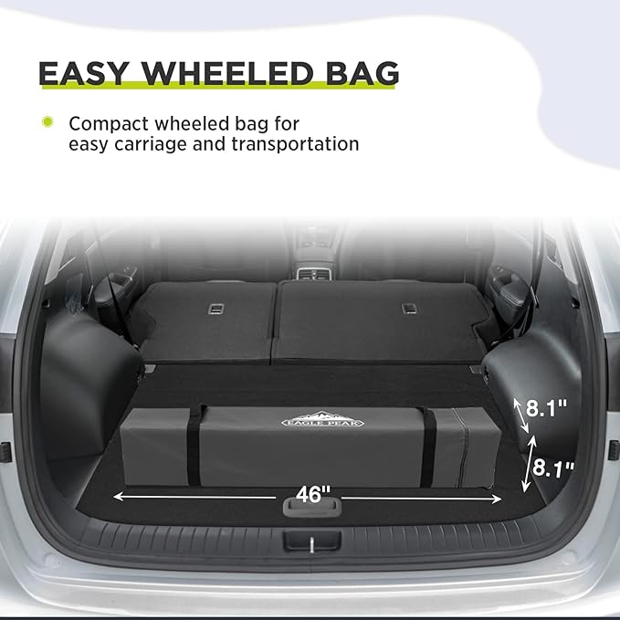 EAGLE PEAK 11x11 Slant Leg Pop-up Canopy Tent Easy One Person Setup Instant Outdoor Beach Canopy Folding Portable Sports Shelter 11' x 11' Base 9' x 9' Top (Blue)