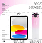 32oz Insulated Water Bottle with Straw Lid & Spout Lid & Paracord Handle, Stainless Steel Water Bottle Wide Mouth, Double Wall for Women Men Gym Fitness Outdoor