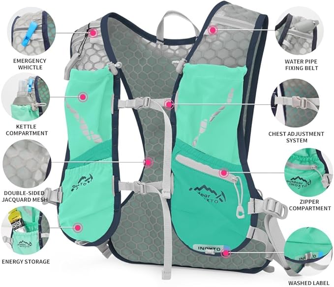 Running Hydration Vest for Men Women Water Backpack for Running 3L Running Hydration Pack for Trail Running Marathon Race Hiking