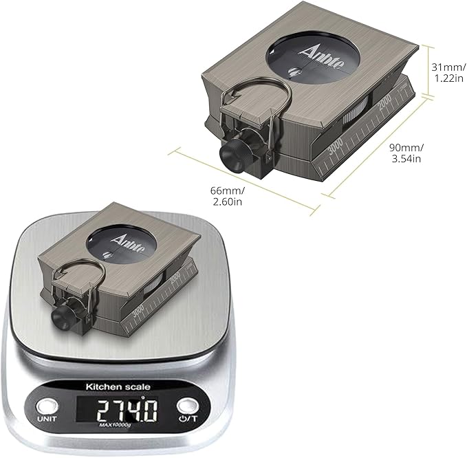 Compass Hiking Survival, IP65 Waterproof Metal Compass with Sighting Clinometer and Carry Bag, Multifunctional, Professional, for Camping Hunting Hiking Navigation