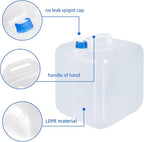 2 Pack Collapsible Water Container with Spigot, Foldable Cube Water Jugs Portable Water Storage for Outdoors Camping Hiking Disaster Preparedness & Survival Gear 1.4/2.6/4/5.3 Gallon