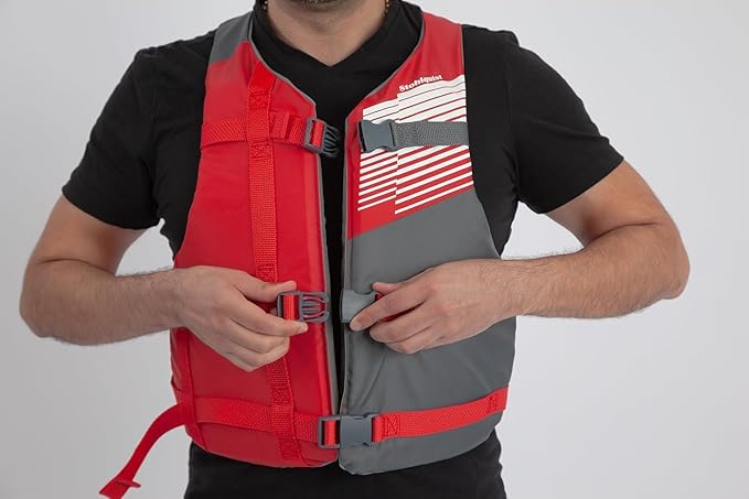 Stohlquist FIT Oversized Adult Life Jacket, US Coast Guard Approved Type III Life Vest, PFD for Men and Women, Easily Adjustable, Lightweight and High Buoyancy. Plus Size (48-60" Chest)
