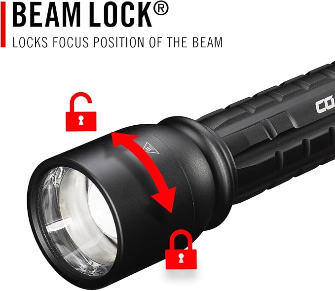 Coast XP14R 4500 Lumen USB-C Rechargeable LED Flashlight with Slide Focus® and Pure Beam® Focusing Optic, 5 Light Modes