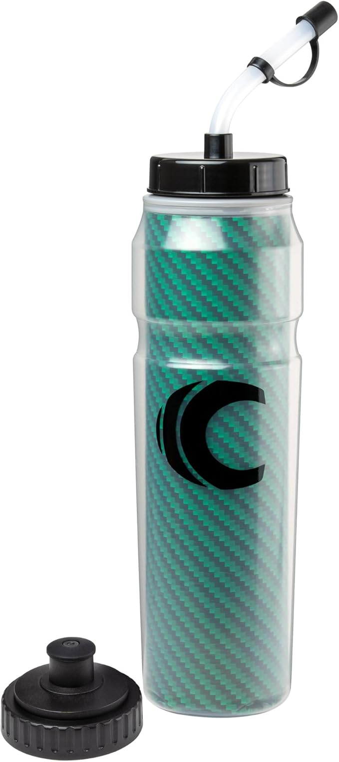 Cannon Sports 28oz Insulated Squeeze Water Bottle with Straw, Leak Proof Lids, 2 lids (Straw and Squeeze), Double Wall Insulation, Wide Mouth, BPA-Free (Green)