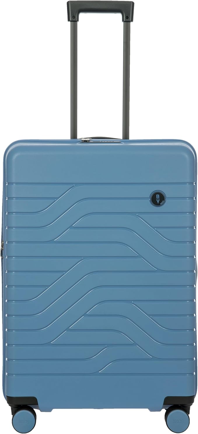 Bric's B|Y Ulisse Spinner Suitcase - 28" Inch Carry-On Luggage - Hard Exterior and TSA-Approved Lock - Grey Blue