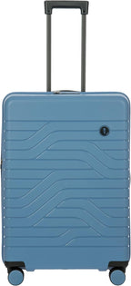 Bric's B|Y Ulisse Spinner Suitcase - 28" Inch Carry-On Luggage - Hard Exterior and TSA-Approved Lock - Grey Blue