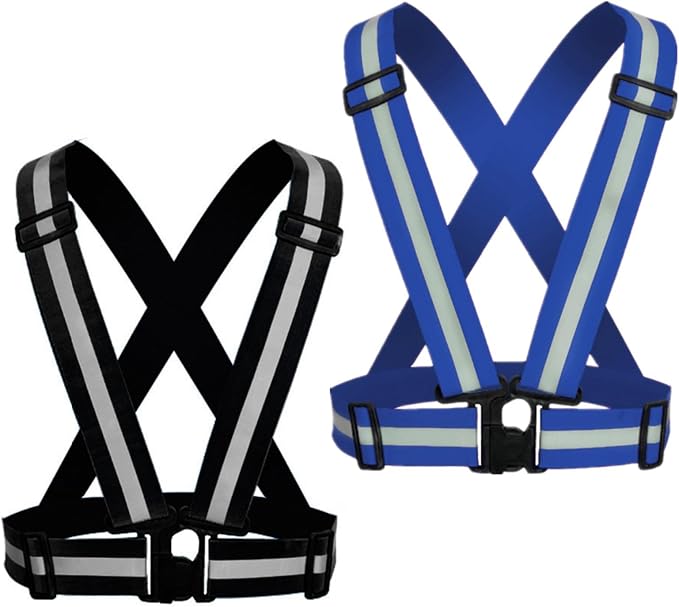 Reflective Running Vest 2-10 Pack, High Visibility Reflective Gear Night Cycling Safety Vest Strap for Men Women Kids