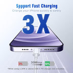 USB C to Lightning Cable [Apple MFi Certified] 2Pack 6FT iPhone Fast Charger Cable Power Delivery Type C Charging Cord Compatible with iPhone 14 13 12 11 Pro Max X XS XR 8 7 6s Plus SE，White