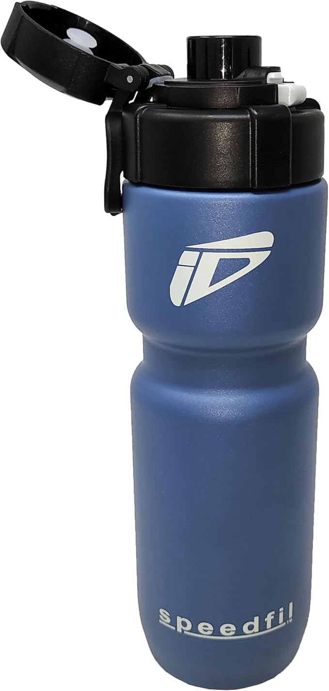 Speedfil Speedflask 21 oz. Vacuum Insulated Stainless Steel Cycling Sports Water Bottle with NEW Bounce Back Lid 2.0 (blue)