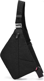 Anti Theft Crossbody Bags Sling Bag for Women Men Waterproof Wander Bag for Sports and Travel. (4.0Black, Small)