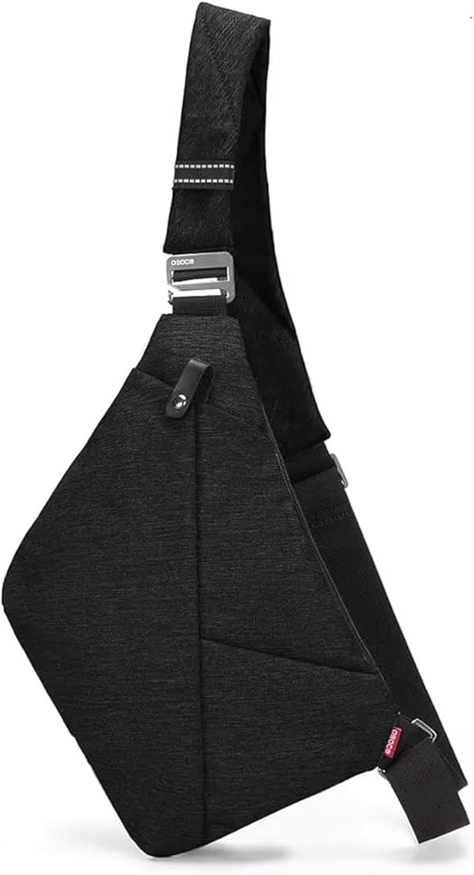 Anti Theft Crossbody Bags Sling Bag for Women Men Waterproof Wander Bag for Sports and Travel. (4.0Black, Small)