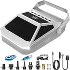 50PSI Paddle Board Pump Electric Portable, High Pressure Sup Pump - Dual Stage Inflation, Auto Shut Off and Deflate for Stand Up Paddle Board/Car/Kayak/Bicycle