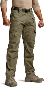 CQR Men's Tactical Pants, Water Resistant Ripstop Cargo Pants, Lightweight EDC Work Hiking Pants, Outdoor Apparel