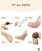 FriCARE Self Adhesive Bandage Wrap, Medical Tape in First Aid Kit, Cohesive Bandages for Wounds Sport Vet, FSA/HSA Eligible, 2 Inches X 5 Yards 6 Rolls, Classic