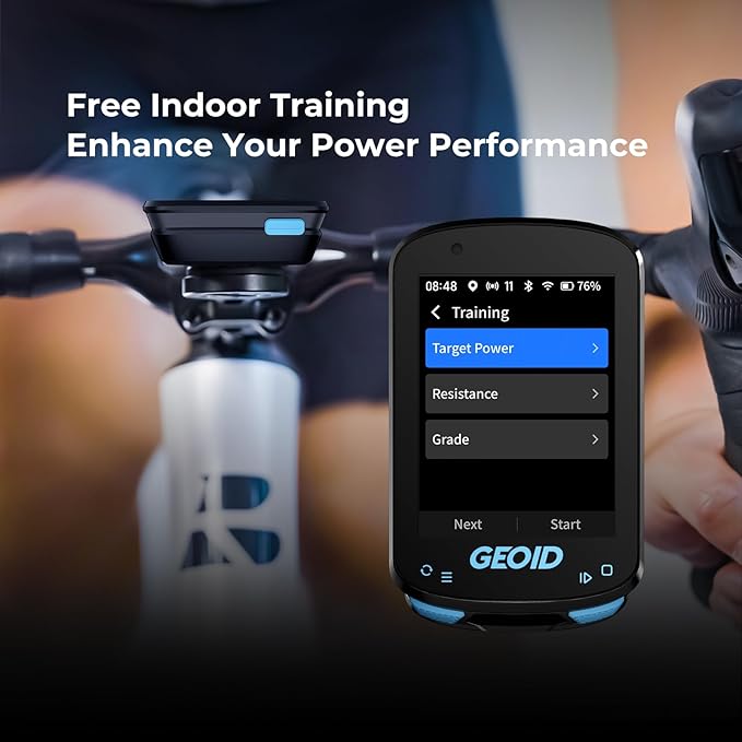 CC600 Color Screen Bike/Cycling Computer Wireless - Route Navigation with Re-Route Planing, WiFi & Bluetooth, Fast 5s GPS Positioning, Free Indoor Training