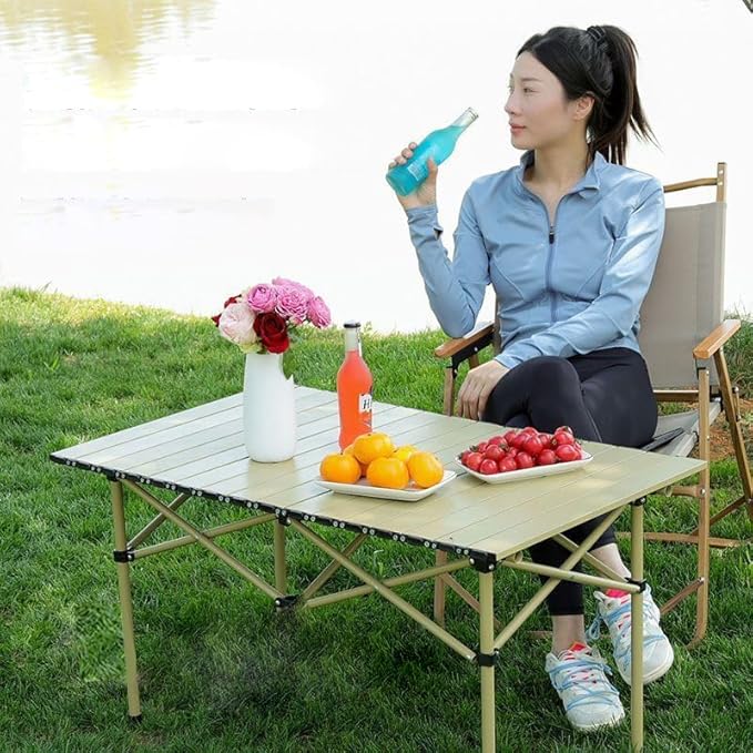 Camping Folding Table Lightweight Outdoor Portable Desk Beach Camp Foldable Tables for Picnic Grill BBQ
