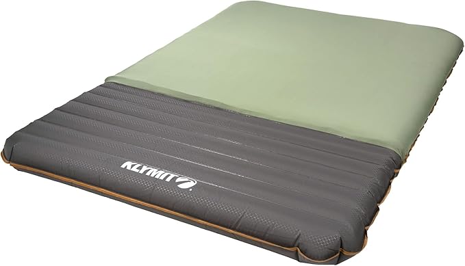 Klymit Klymaloft Extra Large Inflatable Air Bed, Sleeping Pad, Compact, Portable, Inflatable, Supportive, Hybrid, Airplane, Camping, Backpacking, Hammock, Pillow, Grey