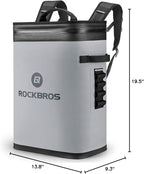 ROCKBROS Backpack Cooler Leak-Proof Soft Sided Cooler Waterproof Insulated Backpack Cooler Bag 36 Can Soft Cooler for Camping Fishing Party Outdoor Adventure Picnic
