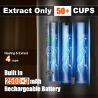 Portable Espresso Coffee Maker Rechargeable Self Heating Machine For Travel Car 3 in 1 Ground Coffee and NS Capsules 20 Bar Pressure Smart LED Display Camping Office Home Car RV Travel USB C (GREEN)