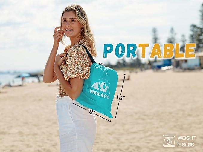 WEKAPO Inflatable Sun Lounger, Air Sofa, Hammock, Portable, Waterproof and Leak-Proof, Ideal for Backyard, Beach, Travel, Camping, Picnics and Music Festivals