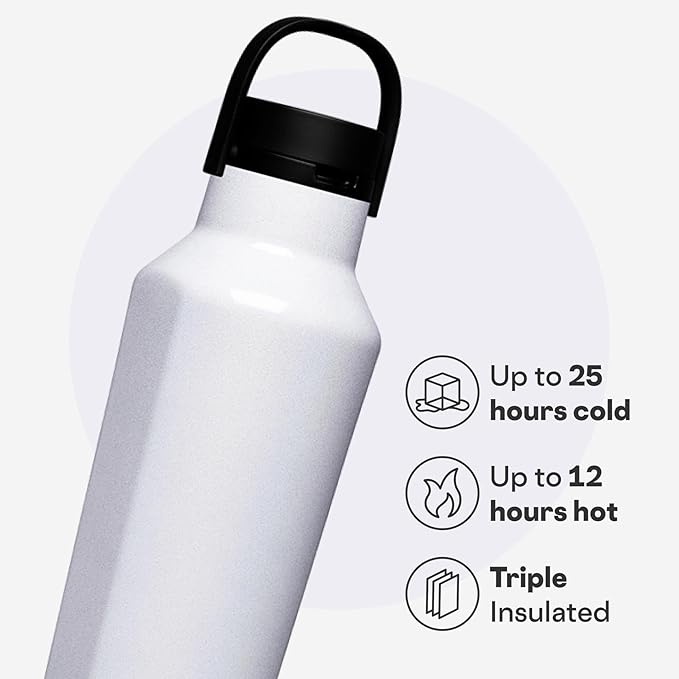 Corkcicle Sport Canteen - Keeps Drinks Cold 25 Hours - Stainless Steel Water Bottle - Triple-Insulated - Spill-Proof - Summer Drinkware Gift - Keeps Drinks Ice Cold - 20 oz - Unicorn Magic
