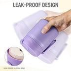 17oz Soup Thermo for Hot Food Kids Insulated Vacuum Food Jar with Stainless Steel Spoon Wide Mouth Thermo Leakproof Lunch Food Container Kids Hot Lunch Box (Purple)