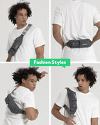 Waterfly Slim Soft Polyester Water Resistant Waist Bag Pack for Man Women Outdoors Running Climbing Carrying iPhone 5 6 Plus Samsung S5 S6 (Gray)