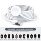 For Apple Watch Charger, 2 Pack Extra Long 6.6FT Fast iWatch Charger Portable Charging Cable Cords with USB A Wall Charger Block Plug Compatible with Apple Watch Series 10/9/Ultra 2/8/7/6/5/4/3/2/SE/1