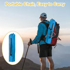 Camping Chair 2 Pack Portable Folding Chair with Cup Holder and Cooler Bag, 285lbs Capacity, Upgraded Foldable Chair for Outdoor, Beach, Fishing, Backpacking, Sky Blue