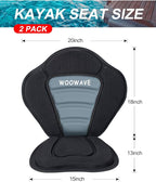 WOOWAVE Kayak Seat Padded Deluxe Paddleboard Seat Adjustable Boat Seat Cushioned Fishing Seat High Back Comfortable Backrest Support for Universal Sit
