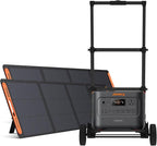 Jackery HomePower 3000 Portable Power Station and Hand Truck with 2x 200W Solar Panels, 3600W (Surge 7200W) Output, 3072Wh LFP Battery Solar Generator for Home Backup, Power Outage, RV, Emergencies