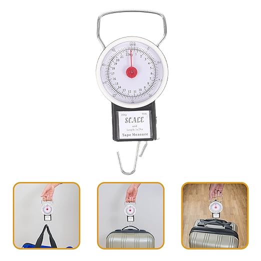 Portable Hanging Luggage Scale with Hook LCD Screen Travel Weight Scale for Suitcase and Fish Hook 22 Kilogram Capacity for Travel and Shipping