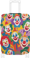 Colorful Cartoon Cute Clown Elastic Large Luggage Cover Washable Elastic Suitcase Covers Luggage Protector Fit 18-32 Inch Luggage, Colorful Cartoon Cute Clown, XL 29-32 in, casual